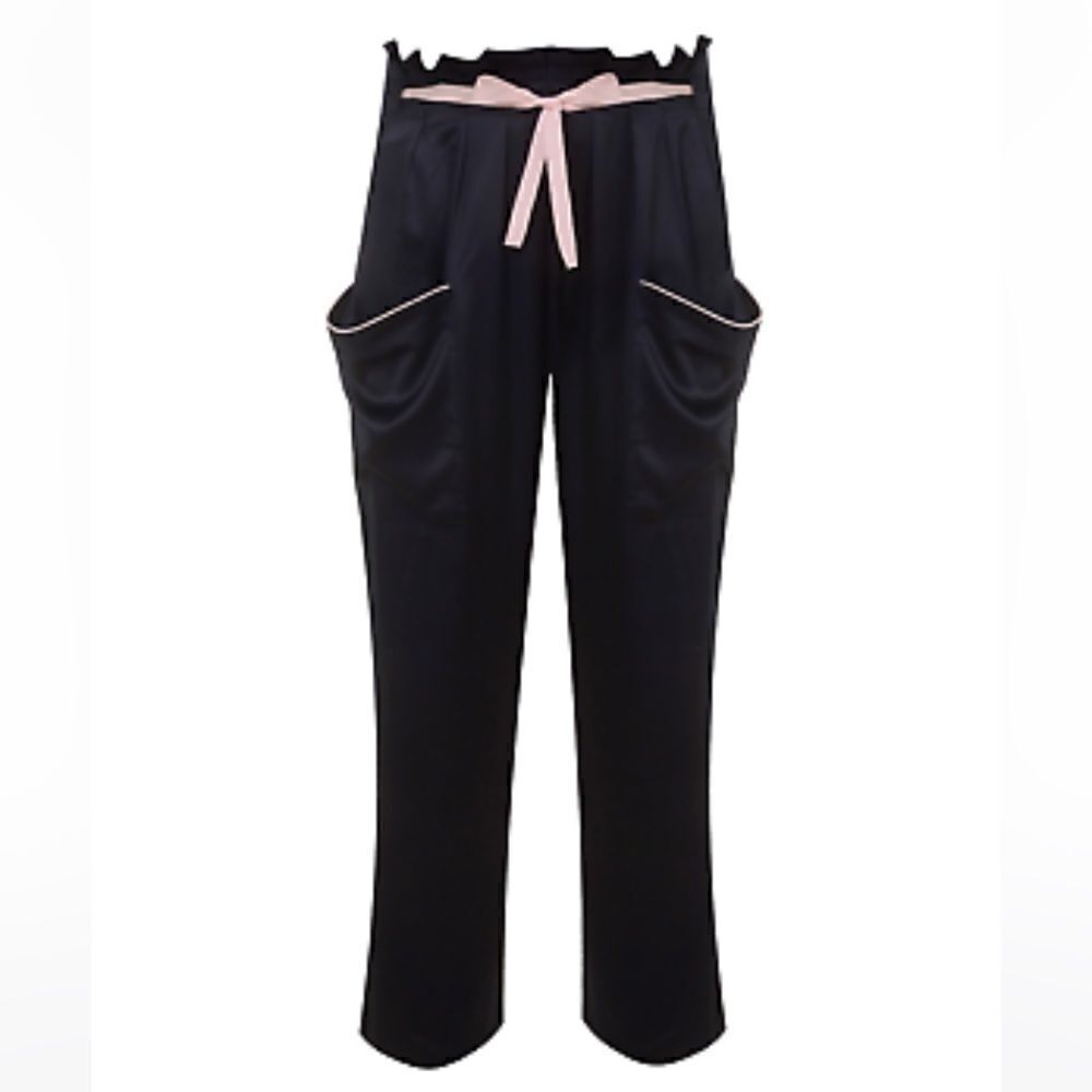 - NWT Agent Provocateur Ezra Pajama Pants with Pockets and Paperbag Waistb… - Picture 3 of 6